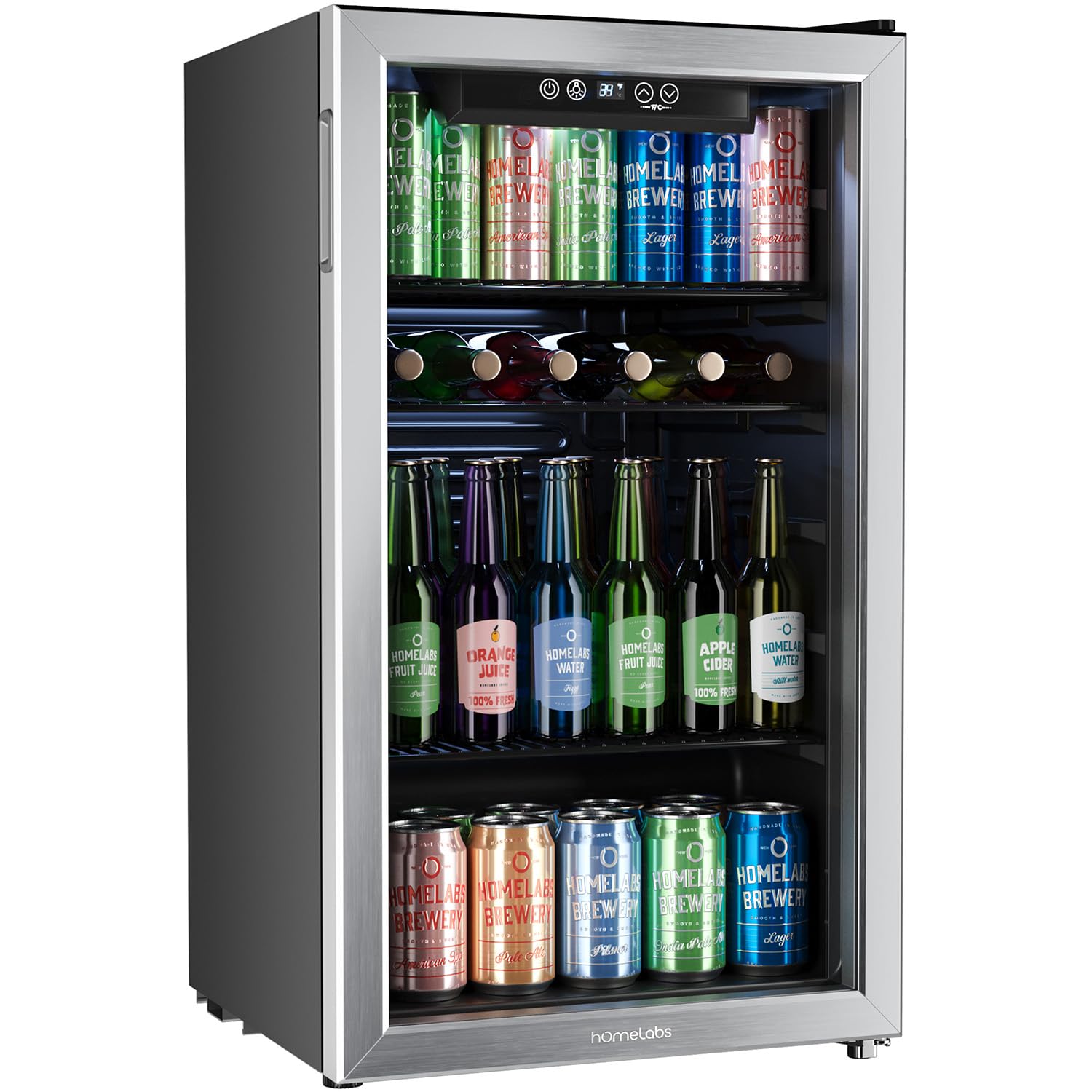 Wine Beer Mini Fridge - Getränkekühlschrank & -kühler für 120 Dosen,