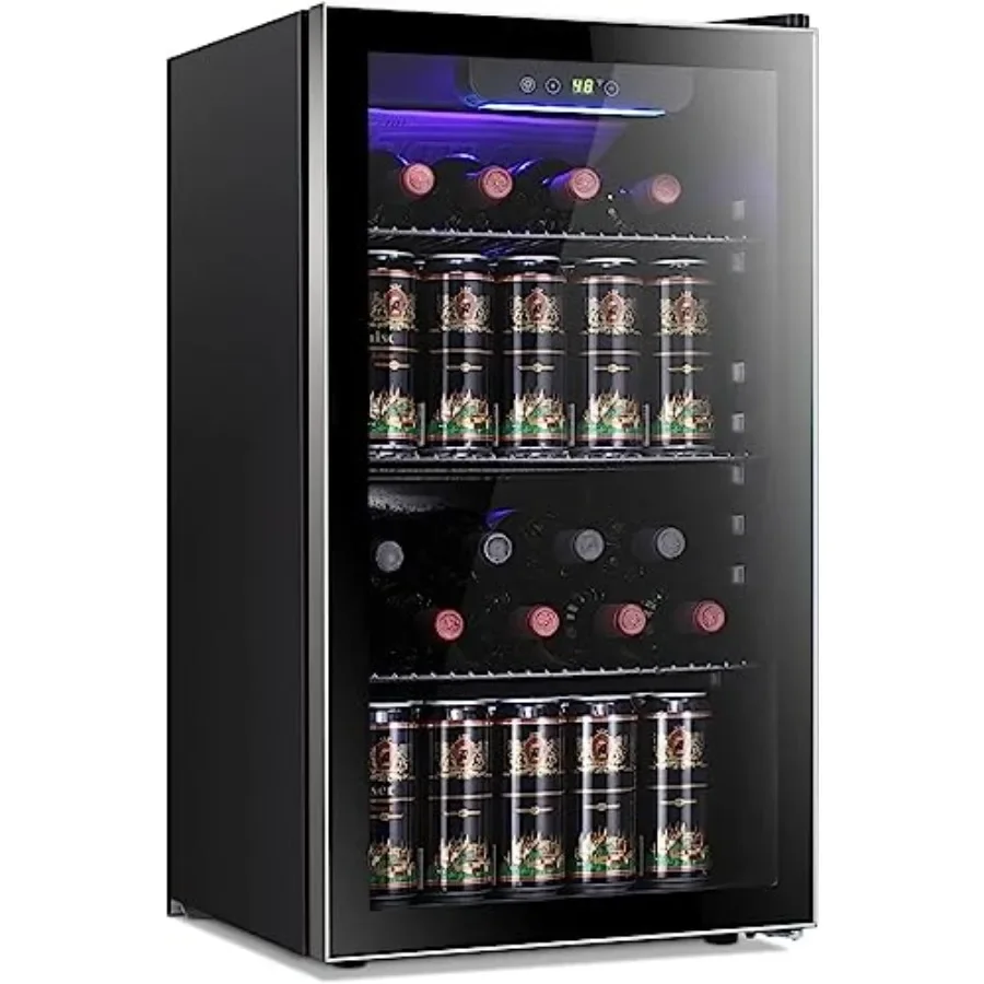 Wine Beer Mini Fridge - 26 Flaschen 130 Dosen Weinkühlschrank/Getränkekühlschrank Mini-Weinkeller