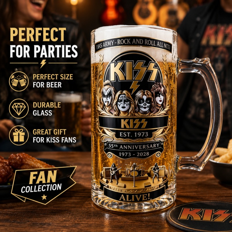 55. Jubiläum KISS Rockband Bie – Beer Mug Handled Bewertung und Preis