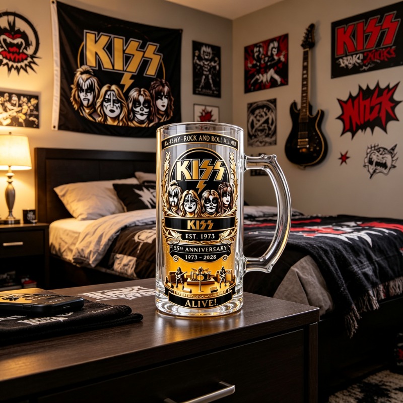 55. Jubiläum KISS Rockband Bie – Beer Mug Handled Bewertung und Preis