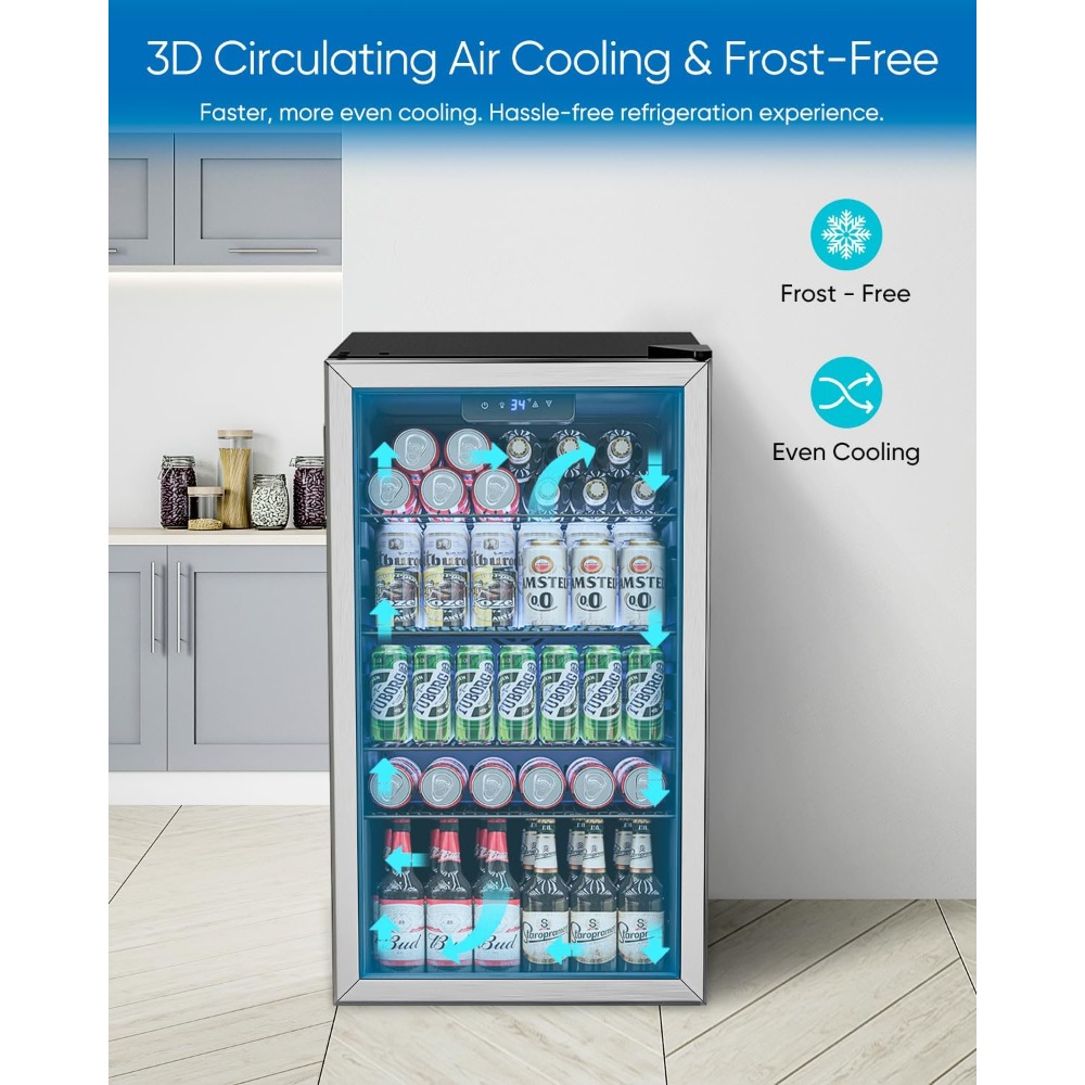 Getränkekühlschrank - 126 Dose – Wine Beer Mini Fridge Bewertung und Preis