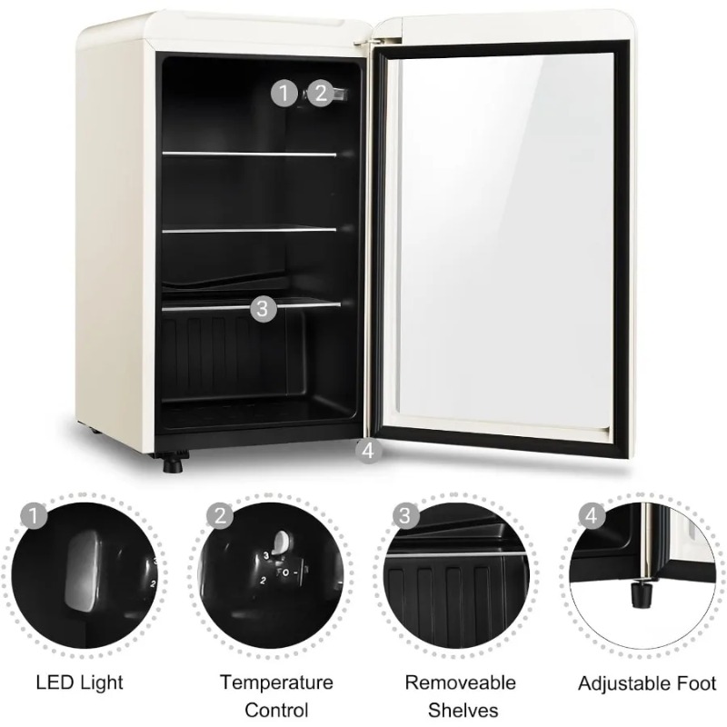 Retro-Getränkekühlschrank, 3,2 – Wine Beer Mini Fridge Bewertung und Preis