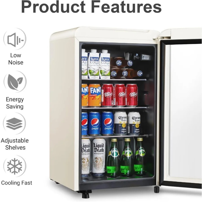 Retro-Getränkekühlschrank, 3,2 – Wine Beer Mini Fridge Bewertung und Preis