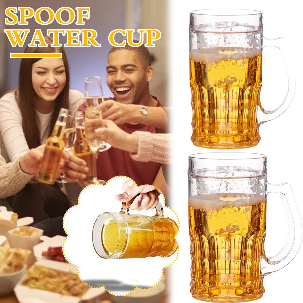 1/2 Stück Doppel-Bierglas mit  – Beer Mug Handled Bewertung und Preis