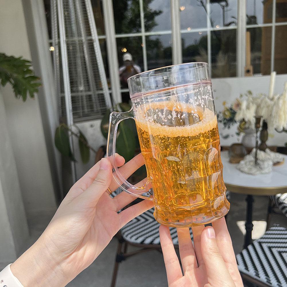 1/2 Stück Doppel-Bierglas mit  – Beer Mug Handled Bewertung und Preis