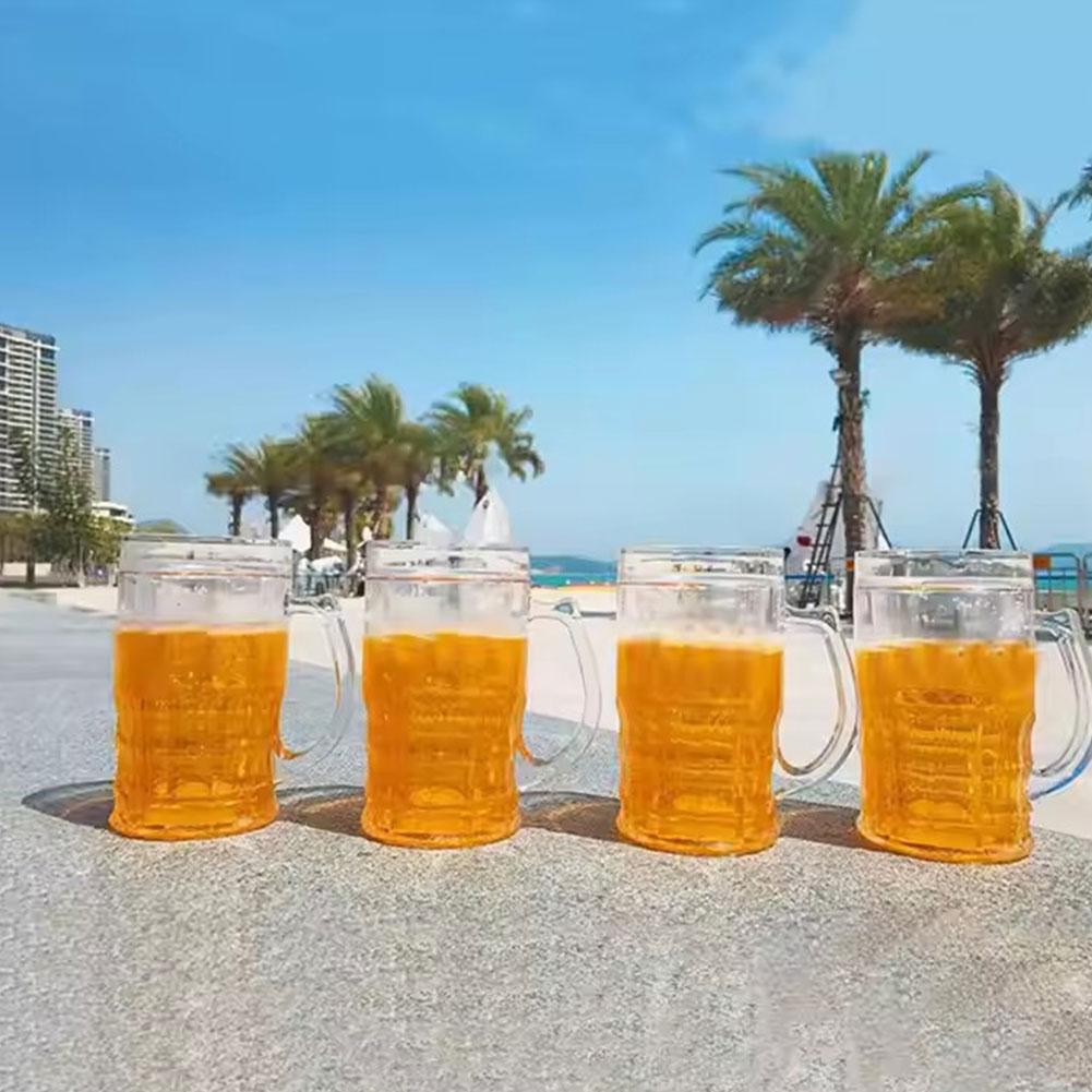 1/2 Stück Doppel-Bierglas mit  – Beer Mug Handled Bewertung und Preis