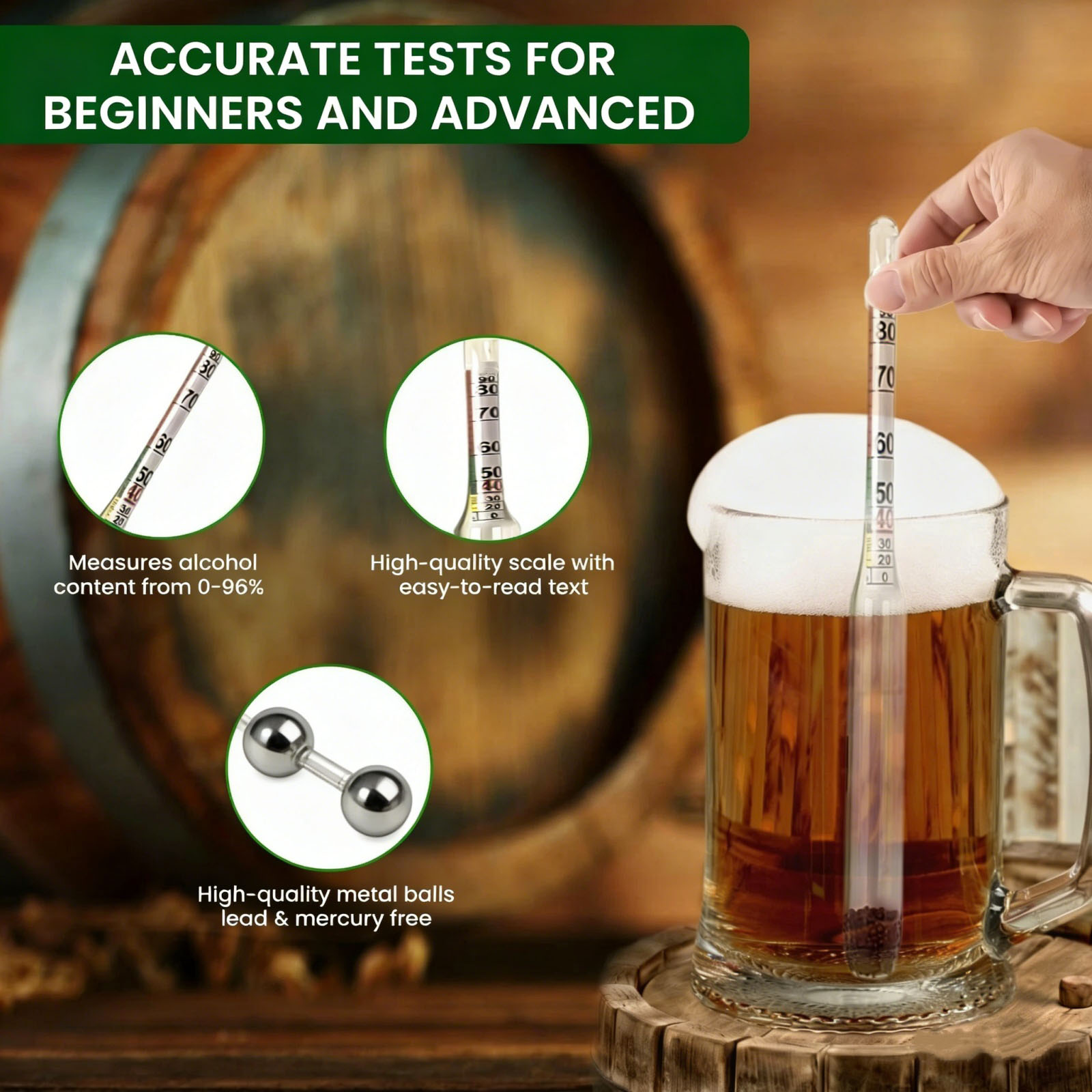 0-96% Glas-Alkoholhydrometer f – Wine Beer And Mead Bewertung und Preis
