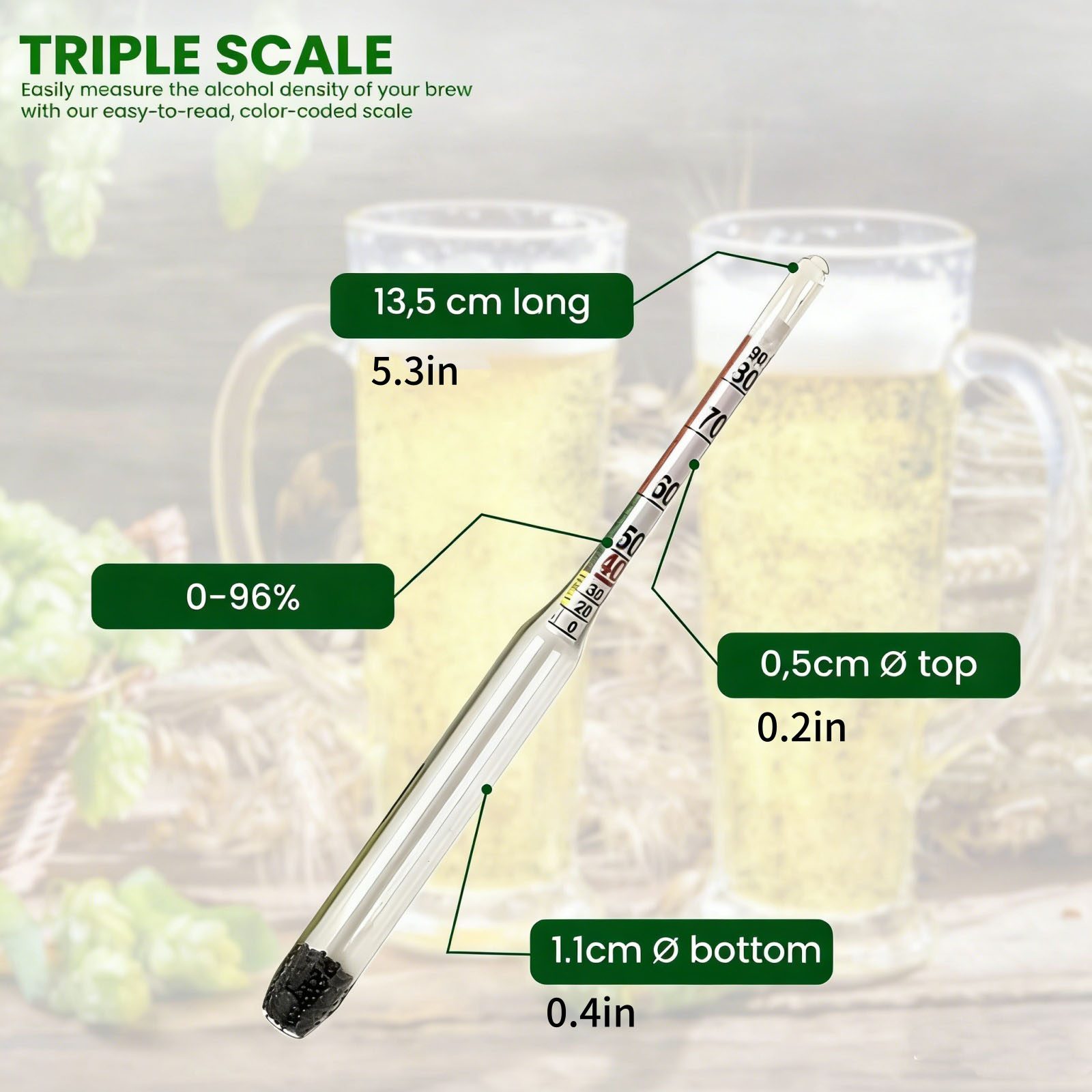 0-96% Glas-Alkoholhydrometer f – Wine Beer And Mead Bewertung und Preis