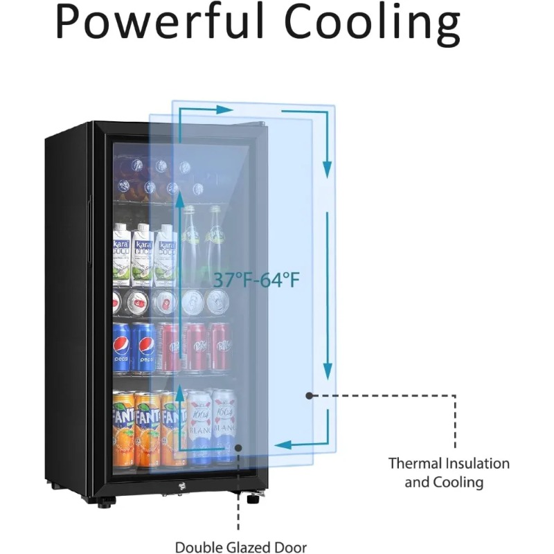 Getränkekühlschrank, 3,2 Cu.ft – Wine Beer Mini Fridge Bewertung und Preis