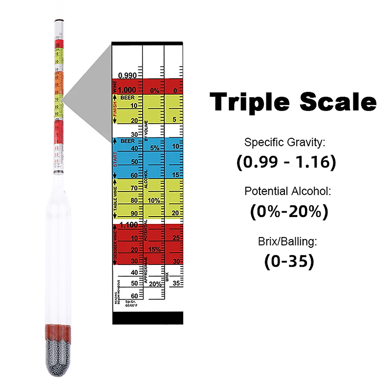 Dreifach-Skala Hydrometer für  – Beer Wine Hobby Bewertung und Preis