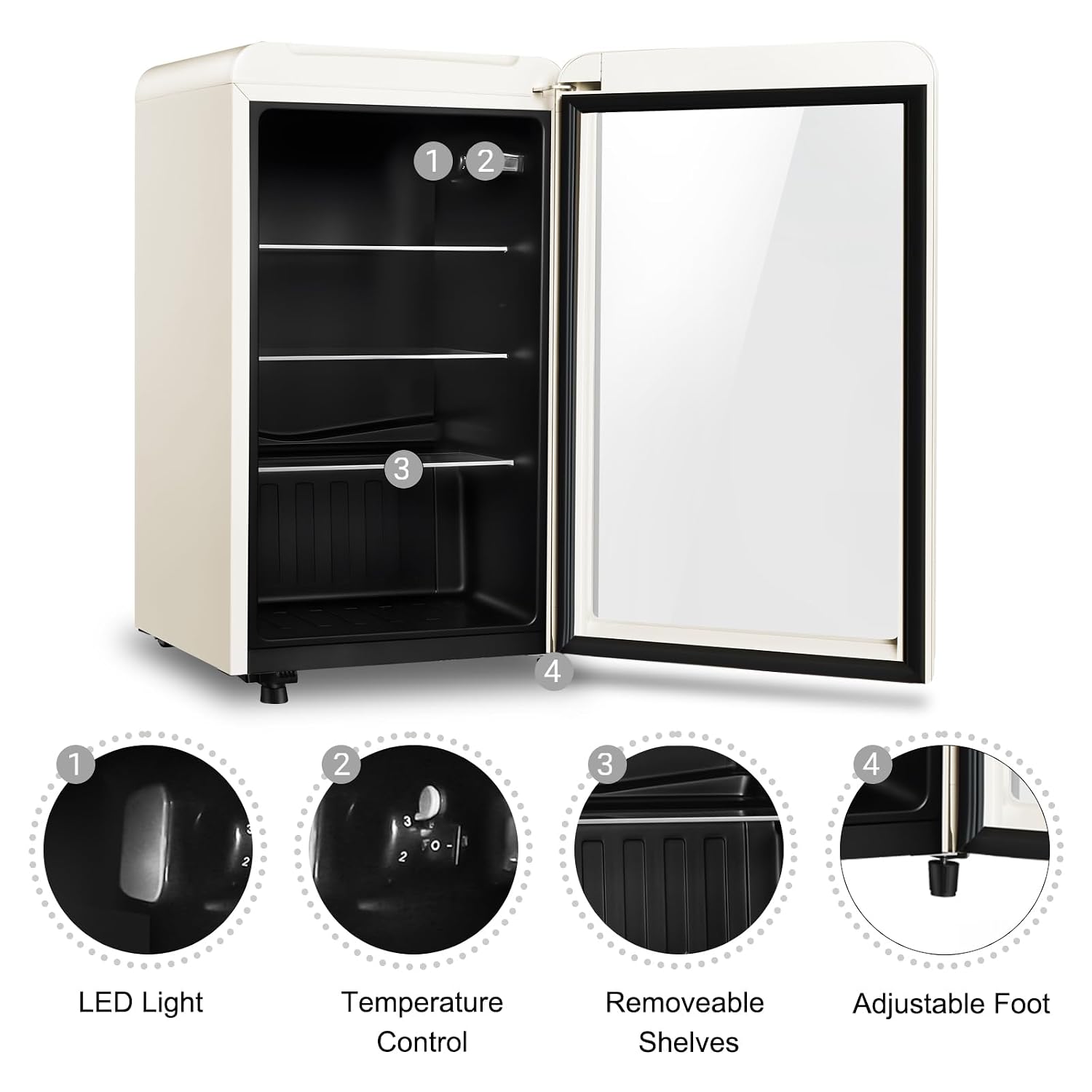 Retro-Getränkekühlschrank, 3,2 – Wine Beer Mini Fridge Bewertung und Preis