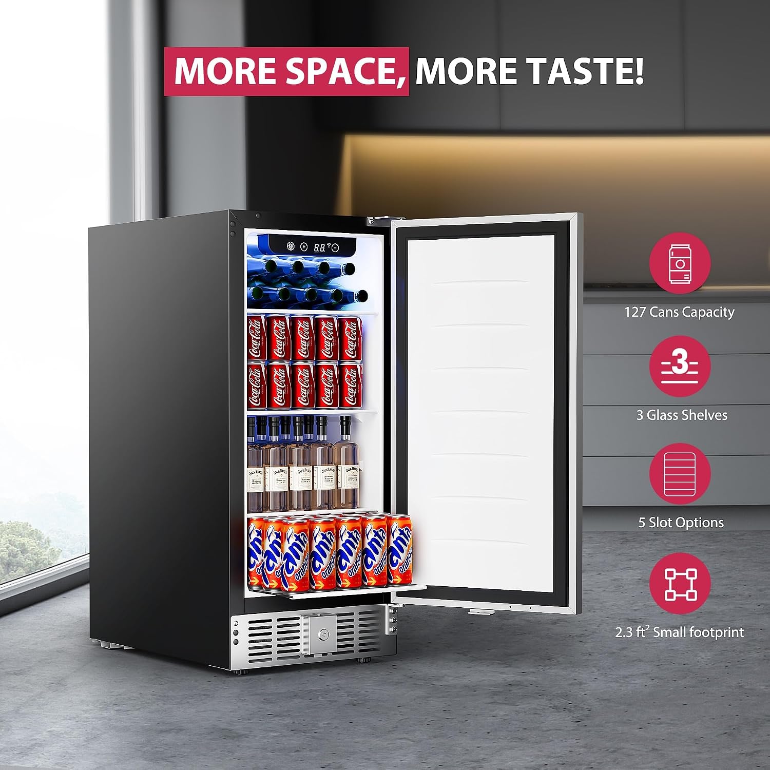 15-Zoll-Getränkekühler für Unt – Wine Beer Mini Fridge Bewertung und Preis